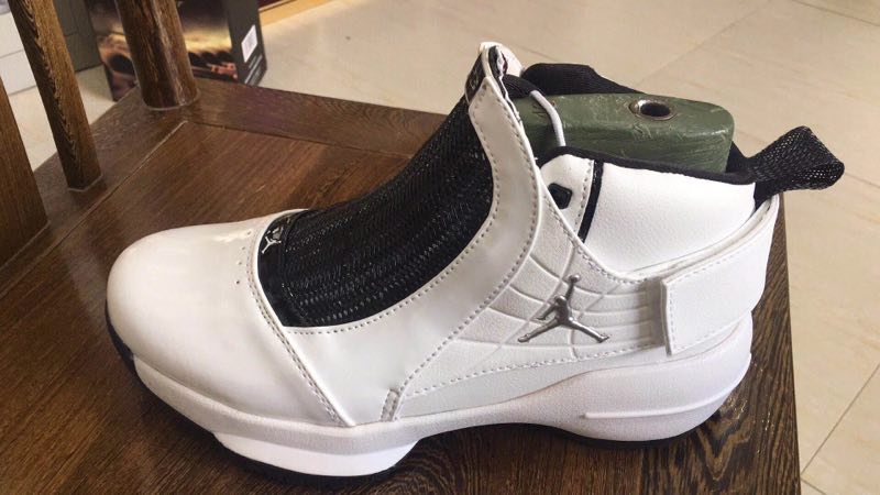 Men Air Jordan 19 White Black Shoes